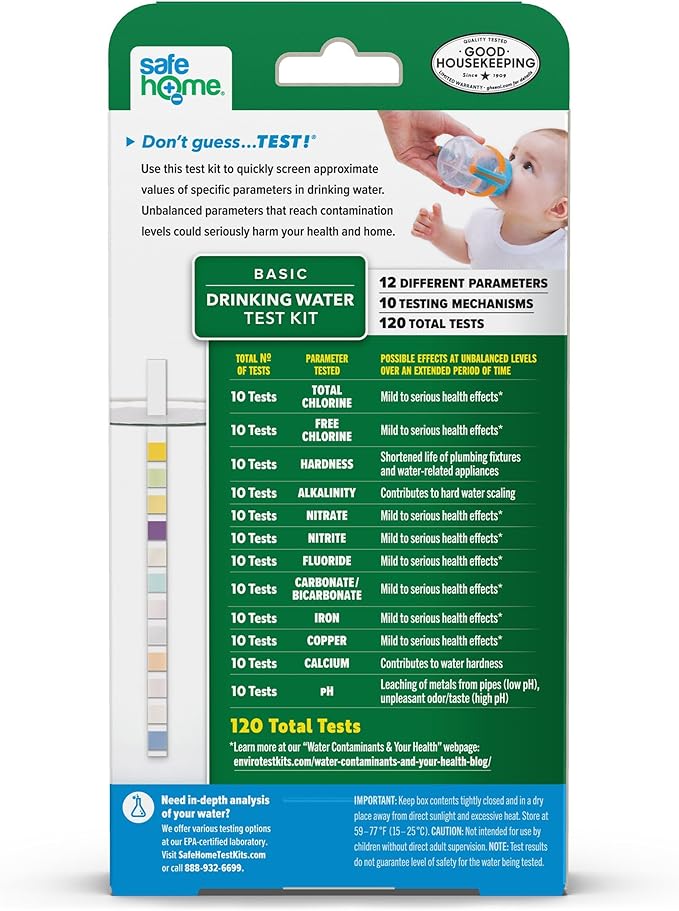 Safe Home® 12-in-1 Drinking Water Test Kit – DIY Testing - Image 2
