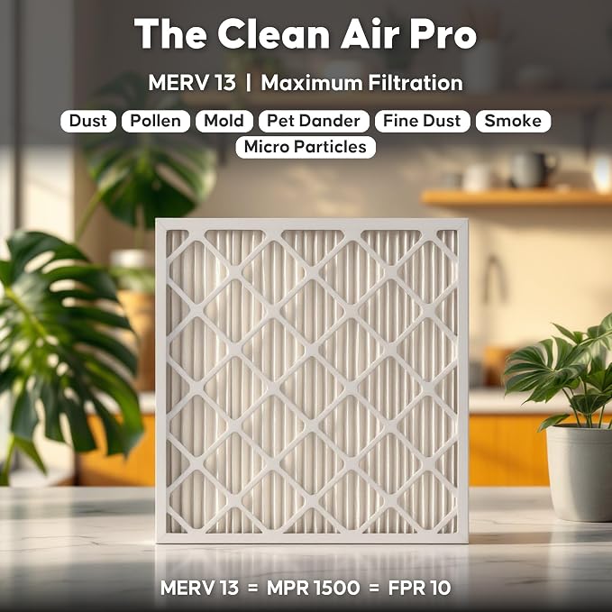 Aerostar 20x22 1/4x1 MERV 13 High Efficiency Pleated Air Filter, Electrostatic - Image 2