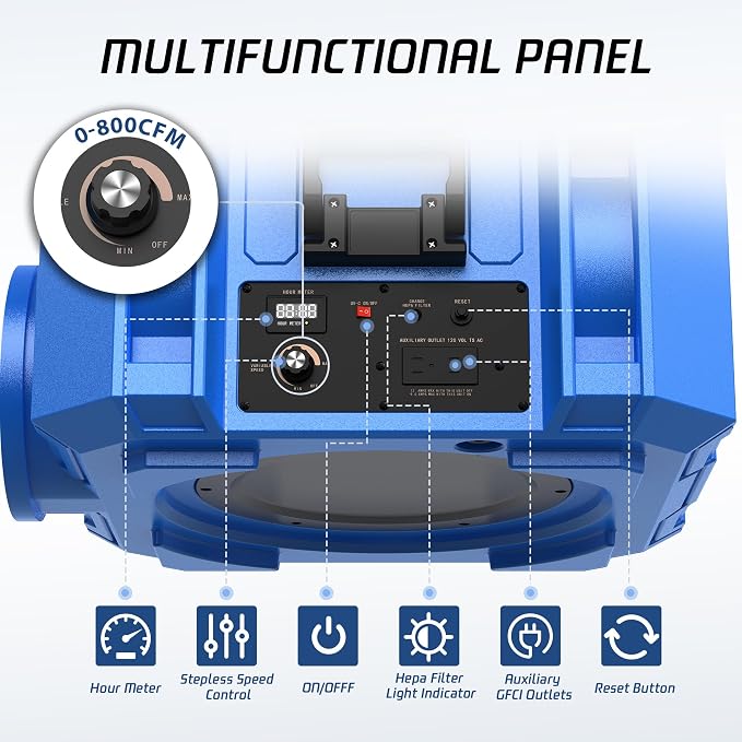 Hepa Air Scrubber 800CFM Commercial Air Purifier - Image 4