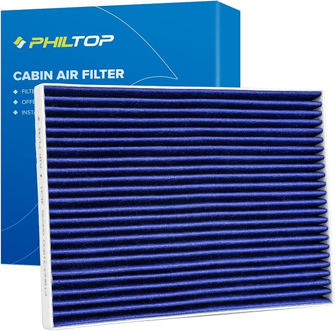 PHILTOP Premium HEPA Cabin Air Filter w/Dual Activated Carbon, Compatible by PHILTOP