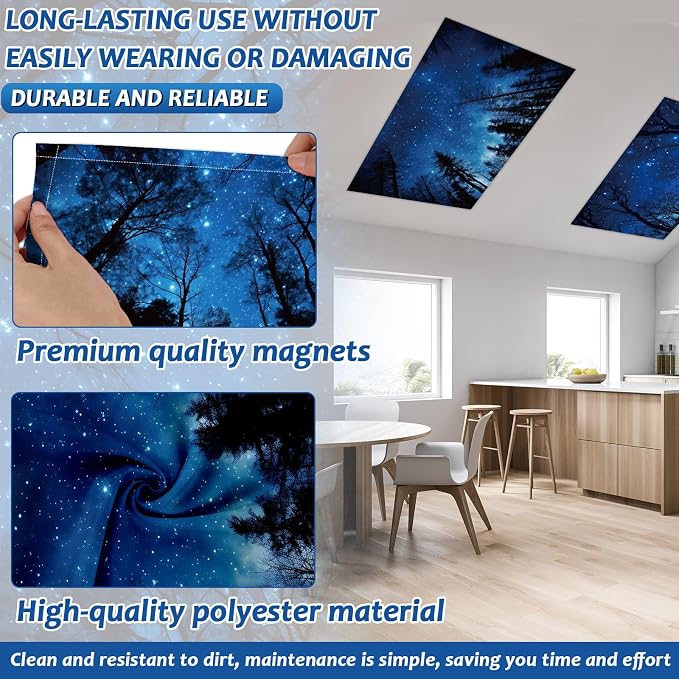 6 Pcs Night Sky Fluorescent Light Covers - Image 3