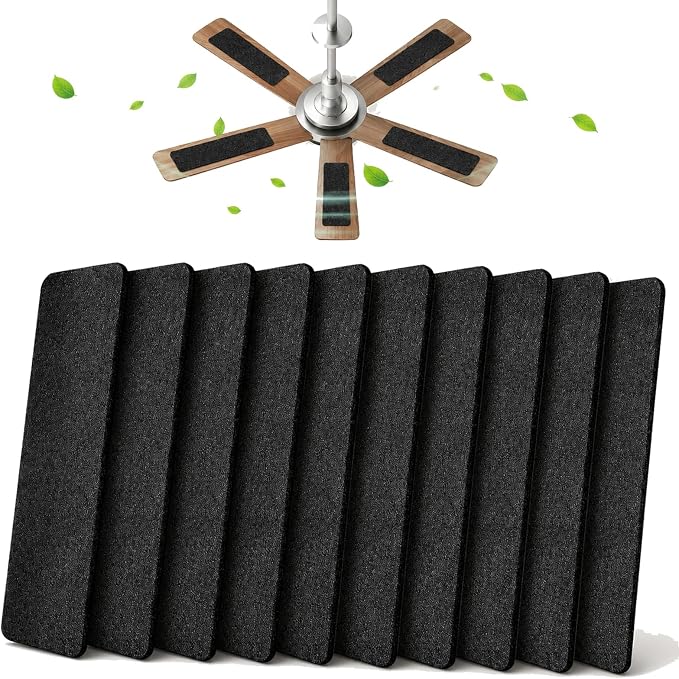 10 Pack Ceiling Fan Filters for Blades, Fan Air Purifier Pads by EKACO