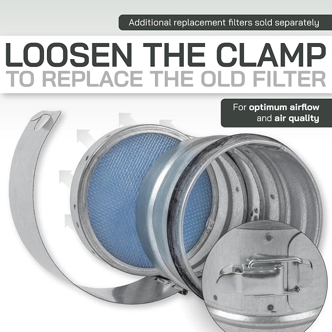 Vent Systems 4" Inch Inline Air Filter - Image 7