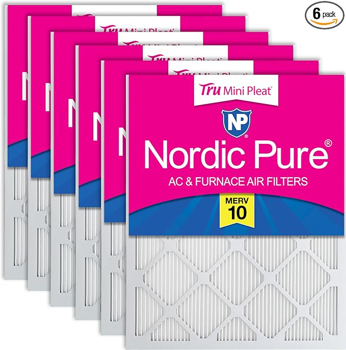 Nordic Pure 16x20x1 Tru Mini Pleat MERV 10 AC Furnace Air Filters – 2.5X More by NordicPure