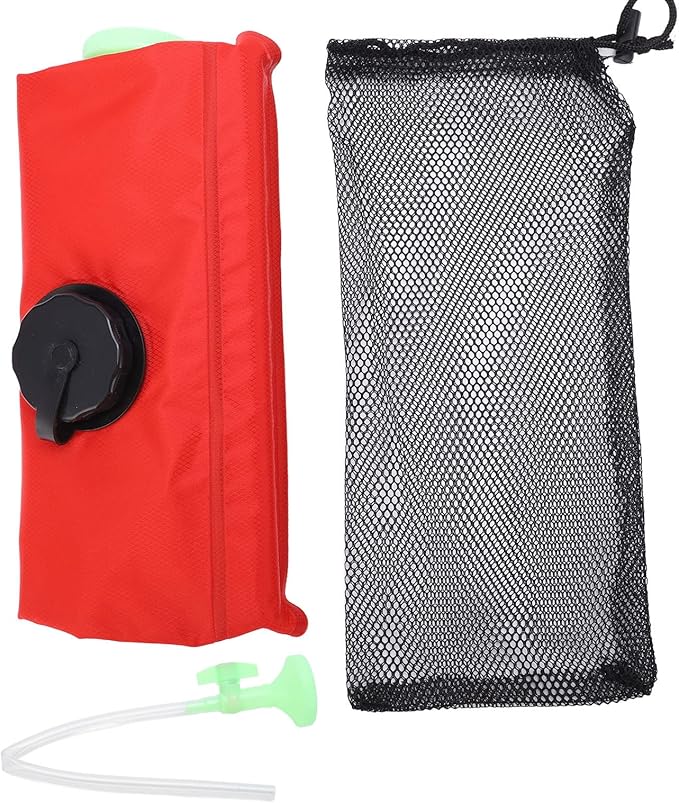 20L Folding Solar Heated Shower Bath, oor Camp Shower with Hose and Head, Portable Heating for Cam Hiking Backpacking, Leakproof e l