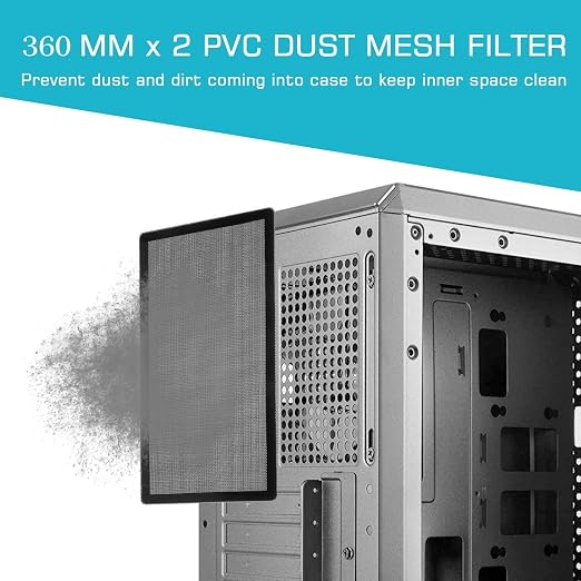 360mm 120mm x 2 PC Fan Dust Mesh Filter 4.72inch PVC Computer PC Case Dust - Image 6