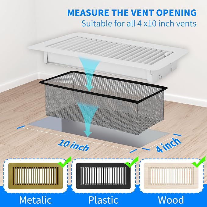 Floor Register Cover Trap, Floor Air Vent Cover Screen - Image 2