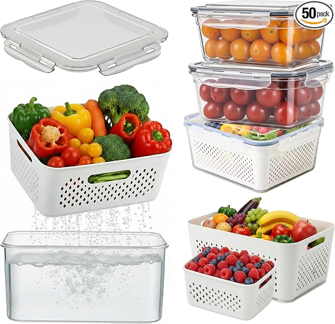 5 Pack Large Fruit Storage Containers by RockBerry