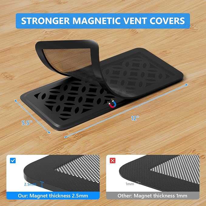 Magnetic Vent Screen Mesh Covers 3 Pack -5.5x12, Air Vent Filters - Image 2