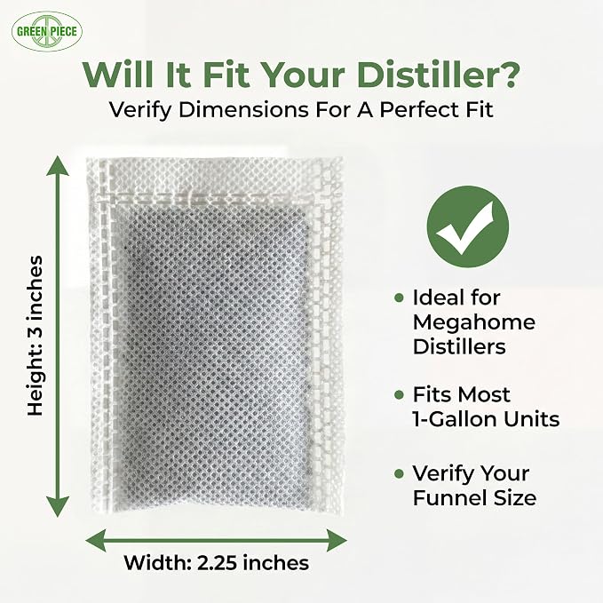 Green Piece® 24 Pack Distiller Filters – Activated Charcoal Carbon Sachets | - Image 4
