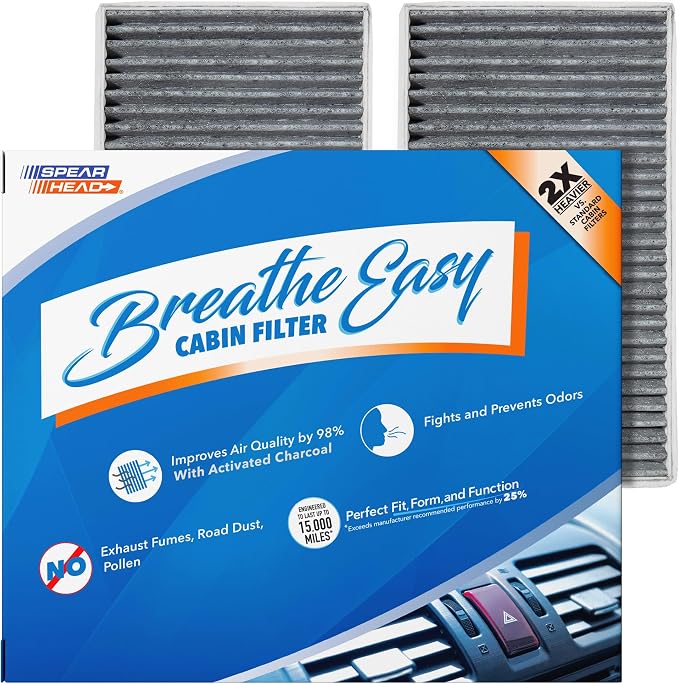 Spearhead Odor Defense Breathe Easy AC & Heater Cabin Filter | Fits Select by SPEARHEAD