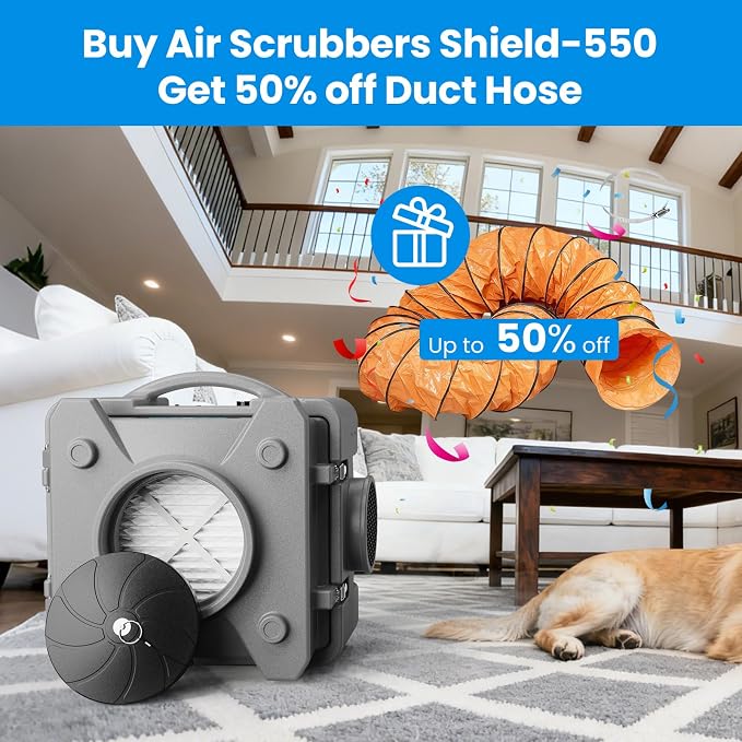 CADPXS Shield-550 Negative Machine Airbourne Cleaner HEPA Scrubber Water Damage - Image 9