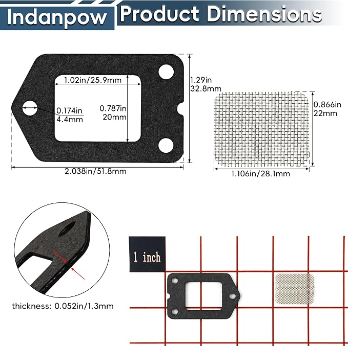 SRM-225 Spark Screen and Gasket Compatible - Image 2