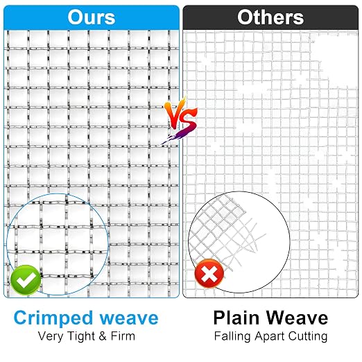 Valchoose Upgraded 2Pack Mesh Screen Crimped 304, 5 Mesh 11 X 14.2 inch - Image 5