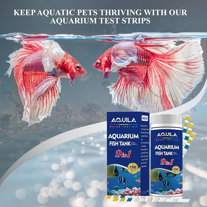 Aquarium Water Test Kit 9-in-1, Aquarium Ammonia Test Strips - Image 2