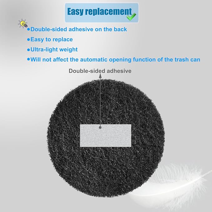 12-Pack Universal Stick-on Trash Can Odor Absorbing Filters, Thick Design - Image 6