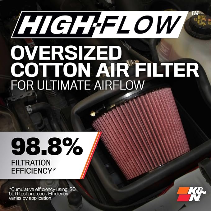 K&N Cold Air Intake System: High-Flow Air Filter, Increase Performance & - Image 4