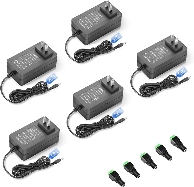 ALITOVE 24V 3A Power Supply AC Adapter 6.2FT Power Cord 100-240V to DC 24 Volt by ALITOVE