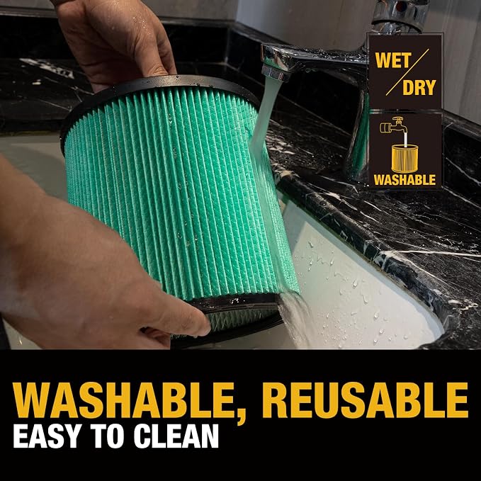 DEWALT Shop Vac Filters, DXVC6914 HEPA Cartridge Filter, Vacuum Filter - Image 4
