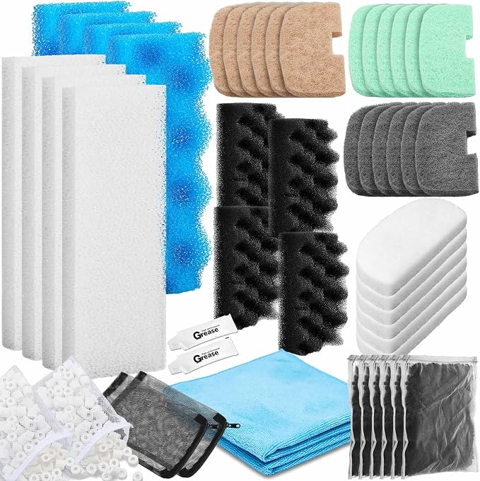 50 Pcs Compatible with Fluval 206/207 Filter Media Canister Filter Maintenance by Threlaco