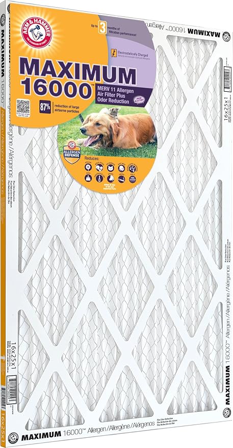Arm & Hammer Max Allergen & Odor Reduction 14x14x1 Air and Furnace Filter - Image 2