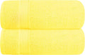 Elvana Home Cotton 2 Pack Oversized Bath Towel Set 28x55 inches, Large Bath Towels, Ultra Absorbant Compact Quickdry & Lightweight Towel, Ideal for Gym Travel Camp Pool - Yellow