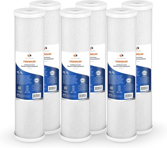 Aquaboon 5 Micron 20 x 4.5 Premium CTO Activated Carbon Water Filter Cartridge by Aquaboon