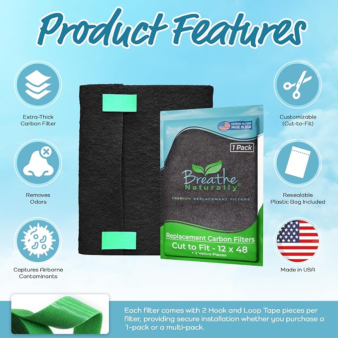 Breathe Naturally Universal Cut To Fit Activated Carbon Air Filter - Image 4