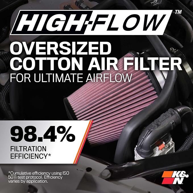 K&N Cold Air Intake System: High-Flow Air Filter, Increase Performance & - Image 4