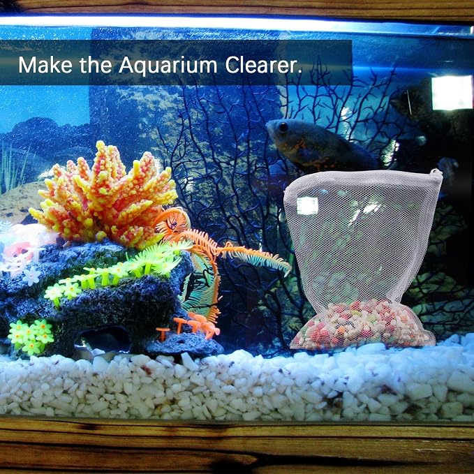 10 Pieces Aquarium Filter Bags Fish Tank Media Mesh Filter Bags Net Bag - Image 7