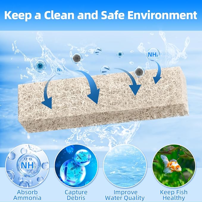 AQUANEAT 12-Pack Replacement Ammonia Reducer Pads Compatible - Image 3