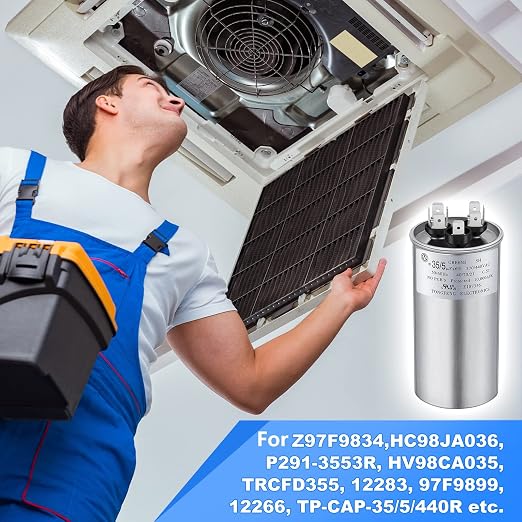 Frienda 2 Pcs 35+5 MFD 35/5 uf ±6% 370V or 440V VAC Dual Run Round Capacitor - Image 7