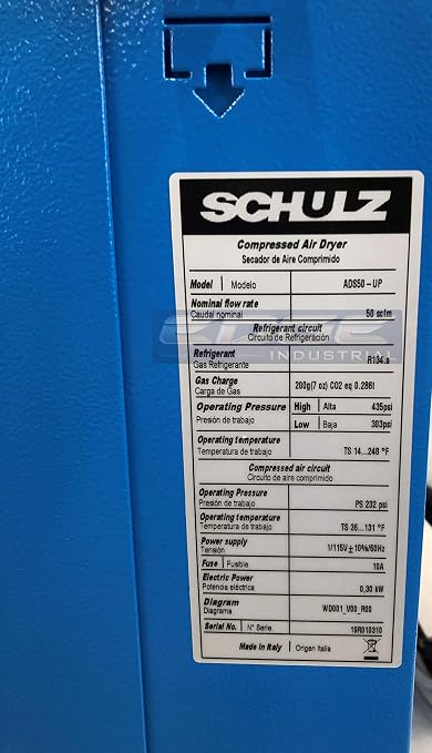SCHULZ REFRIGERATED AIR DRYER FOR AIR COMPRESSOR, COMPRESSED AIR SYSTEMS - Image 7