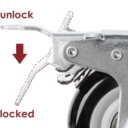 Finnhomy 3 Inch Caster Wheels Set of 4 - Image 6
