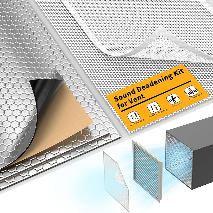 LBG Products Sound Deadening Kit, Sound Deadening Mats and 15 x 15inch Mesh AC by LBGProducts