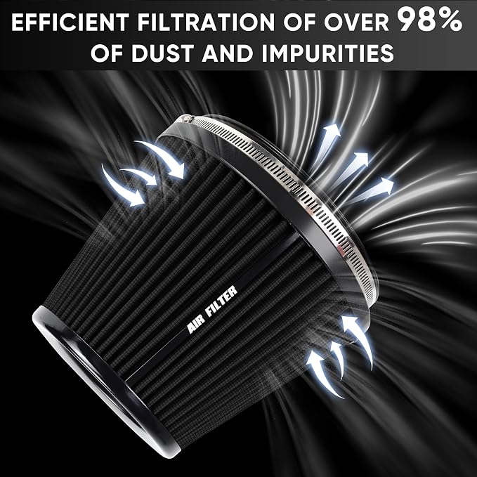 6" 152mm Inlet Cold Air Intake Filter High Flow Honeycomb Top Replacement - Image 4