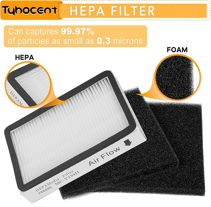 2Pack 86880 Exhaust Filters + 2Pack 81002 Sponge Motor Safety Filters Compatible - Image 4