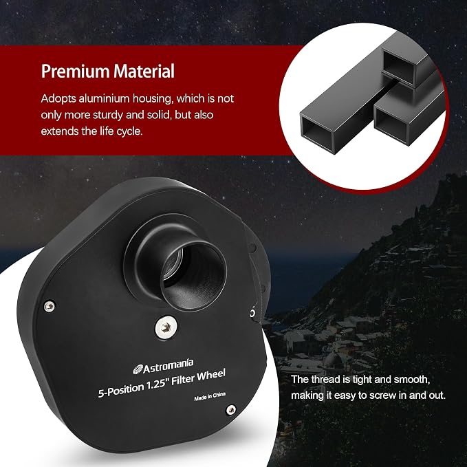 Astromania Filter Wheel for Telescope, Filter Drawer Compatible - Image 7