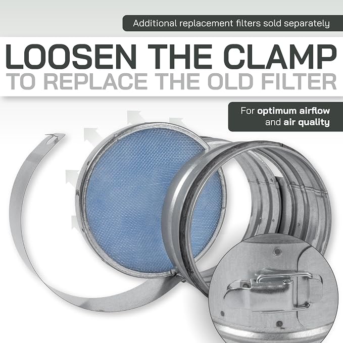 Vent Systems 8" Inch Inline Air Filter - Image 7