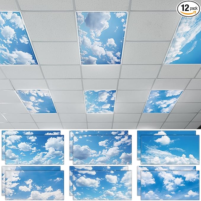 12 Pcs Fluorescent Light Covers by Wiooffen