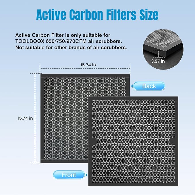 3 Packs Carbon Filter Replacement Set - Image 3