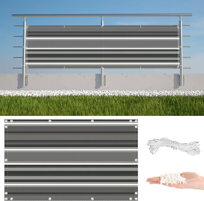 Privacy Fence 3.9' x 49.2' Privacy Protection Weatherproof Patio Privacy Screens by AYLFBFU