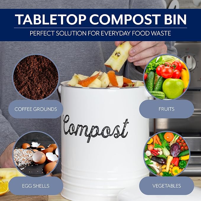 AuldHome Design Kitchen Compost Bin - Image 4