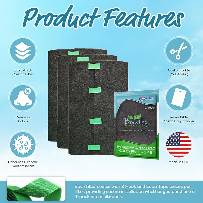 Breathe Naturally Universal Cut To Fit Carbon Activated Air Filter - Image 4