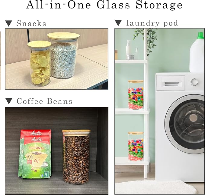 Glass Storage Jars Set Elegant Containers - Image 6