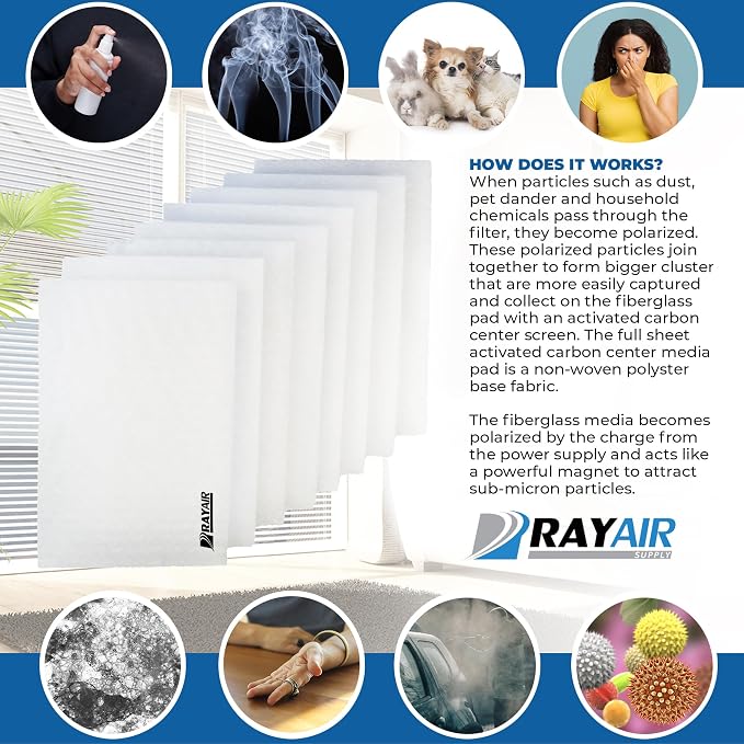 RAYAIR SUPPLY 16x20 Replacement Filter Pads Compatible - Image 5