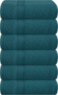 Belizzi Home Ultra Soft Cotton 6 -Piece Hand Towel Set 16x24, Ideal for use in Bathroom, Kitchen, Gym, Spa - Compact, Eco-Friendly, Lightweight - Multi Purpose Hand Towels - Teal