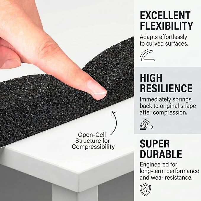 fowong Air Conditioner Window Seal 1 Inch X 1 Inch, Thick AC Weather Stripping - Image 3