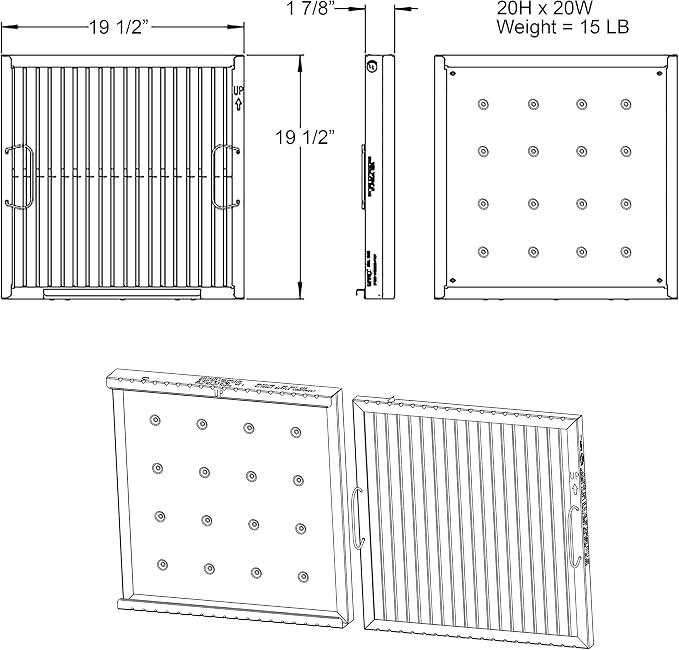 Captrate COMBO Stainless Steel Baffle Restaurant Hood Filter - Image 3