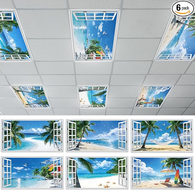 Wiooffen 6 Pcs Fluorescent Light Covers by Wiooffen